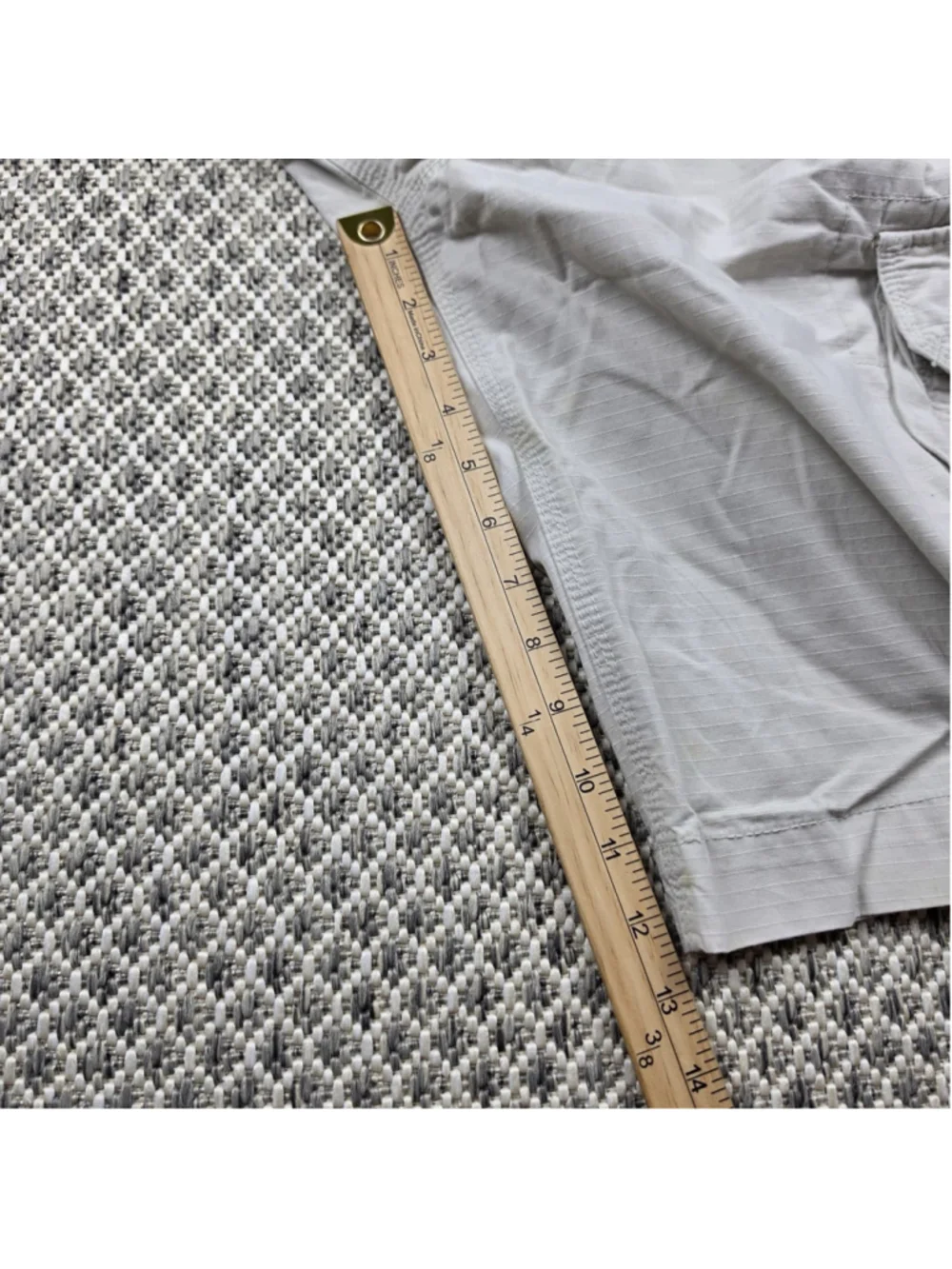 NWT Polo Jeans Co Cargo Shorts Mens 34 Beige Ripstop Cotton Utility Military